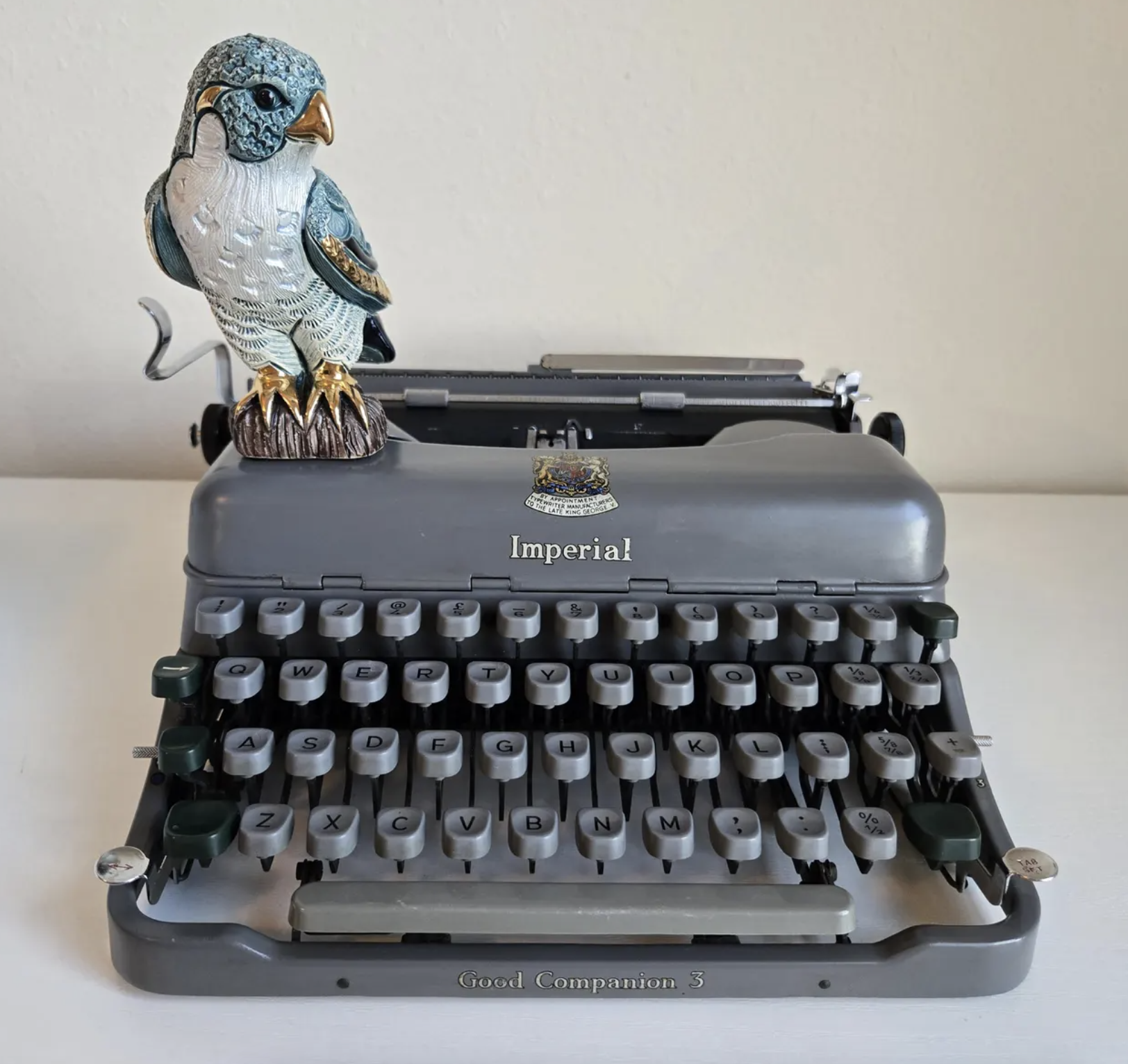 RARE 1950's Imperial Good Champion 3 Typewriter | Manual Typewriter | Gray | Working | With Case